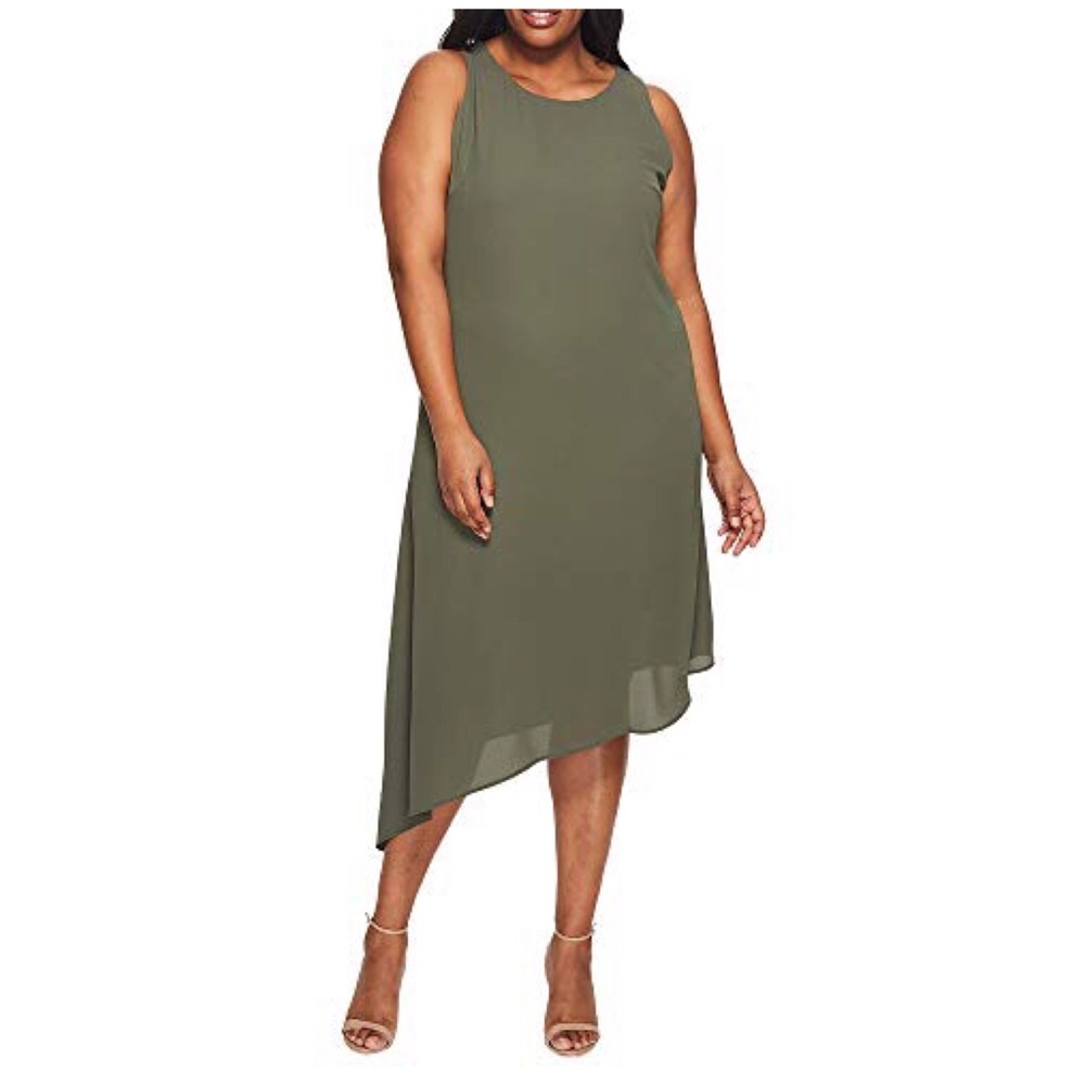 KAREN KANE ASYMMETRIC SHEER DRESS